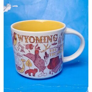 Starbucks Wyoming Mug with Yellow Interior